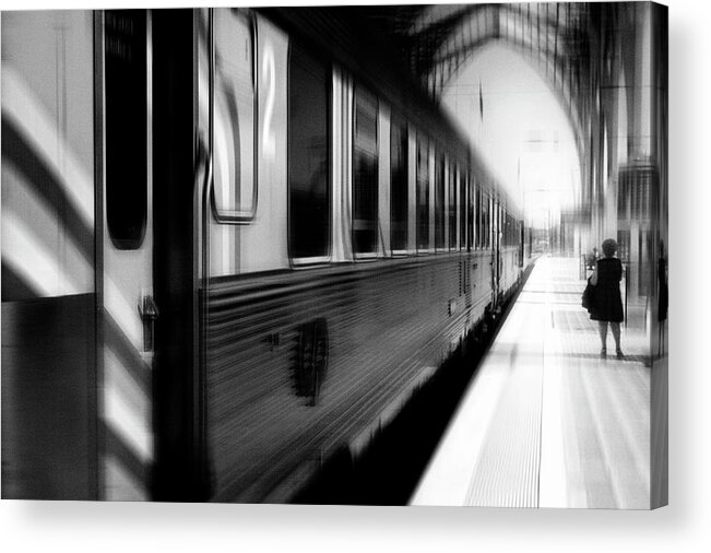 Train Acrylic Print featuring the photograph Last Train Leaving Paris by Rui Correia