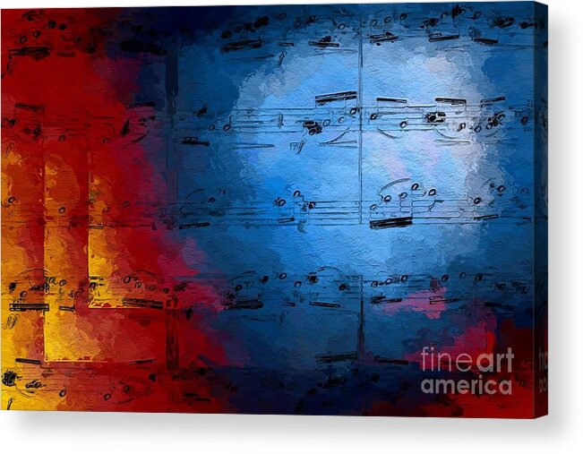 Music Acrylic Print featuring the digital art Layered Hot and Cold by Lon Chaffin