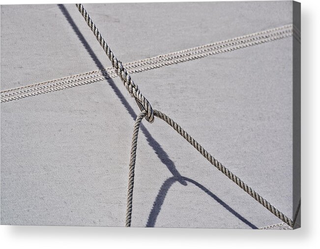 Lazy Jack Shadow And Sail Acrylic Print featuring the photograph Lazy Jack-Shadow and Sail by Marty Saccone