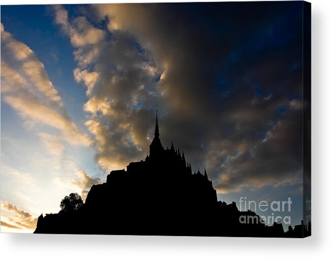 Sunset Acrylic Print featuring the photograph Le Mont Saint Michel by Brothers Beerens