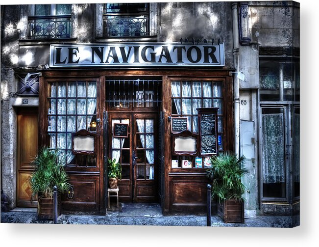 Evie Acrylic Print featuring the photograph Le Navigator Paris France by Evie Carrier