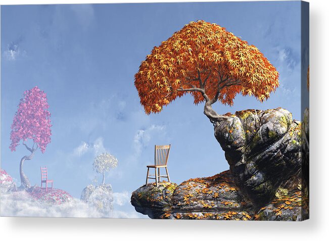 Fall Acrylic Print featuring the digital art Leaf Peepers by Cynthia Decker