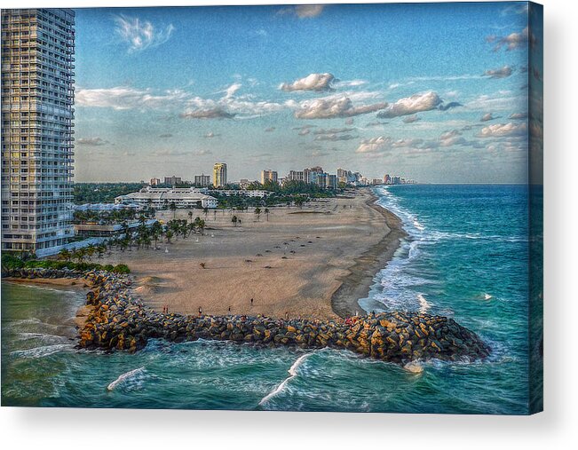 Port Everglades Acrylic Print featuring the photograph Leaving Port Everglades by Hanny Heim