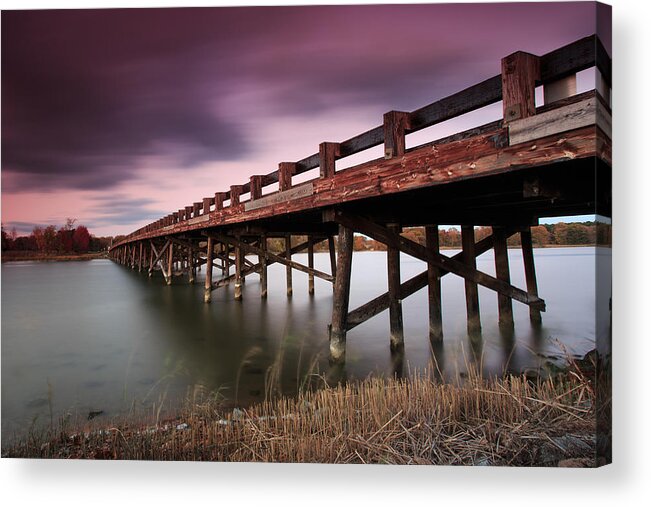 Bridge Acrylic Print featuring the photograph Leaving Wye Island by Jennifer Casey