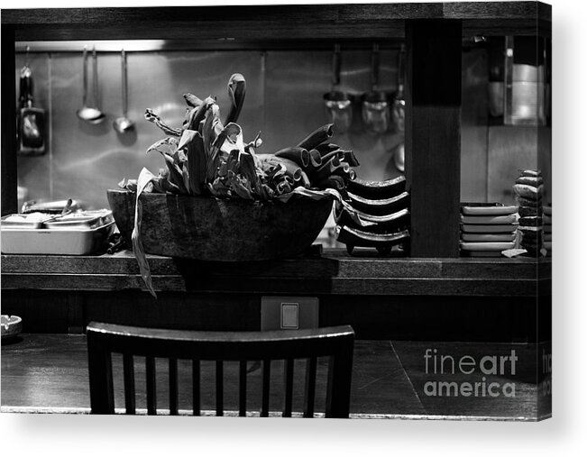 Leek Acrylic Print featuring the photograph Leek on the Counter by Dean Harte