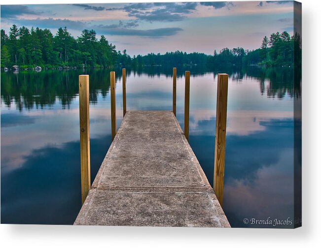 Moultonborough Acrylic Print featuring the photograph Lees Mills Dock by Brenda Jacobs