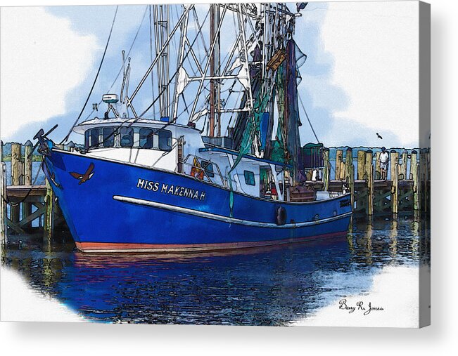 Shrimp Boat Acrylic Print featuring the photograph Let's Go Shrimping by Barry Jones