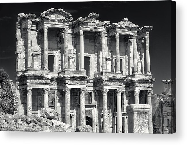 Library Acrylic Print featuring the photograph Library of Celsus Ruins at Ephesus by Brad Brizek