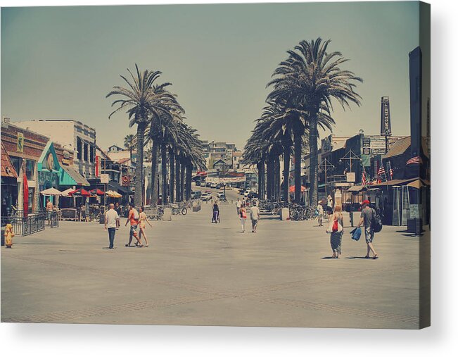Hermosa Beach Acrylic Print featuring the photograph Life in a Beach Town by Laurie Search