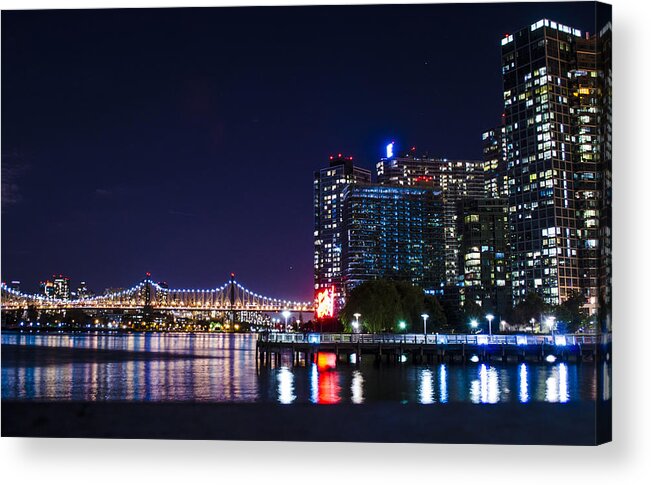 New York City Acrylic Print featuring the photograph Lights of Long Island City by GeeLeesa Productions