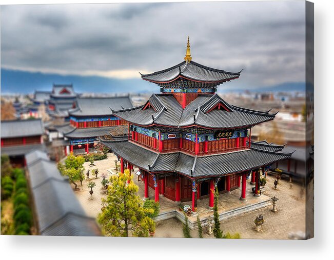 Chinese Culture Acrylic Print featuring the photograph Lijiang, Yunnan, China by Kiszon Pascal