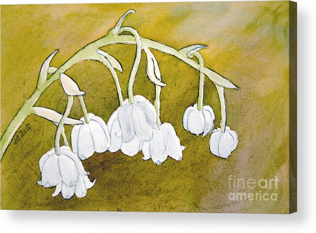 Lily Of The Valley Acrylic Print featuring the painting Lily of the Valley by Laurel Best