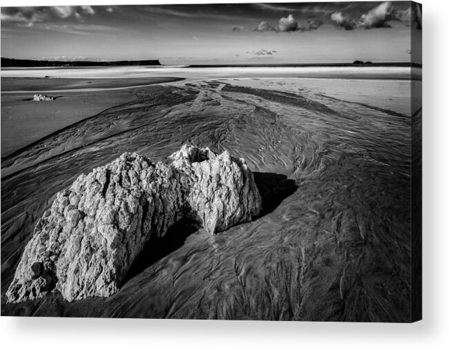 Ireland Acrylic Print featuring the photograph White Park Bay Exposed by Nigel R Bell