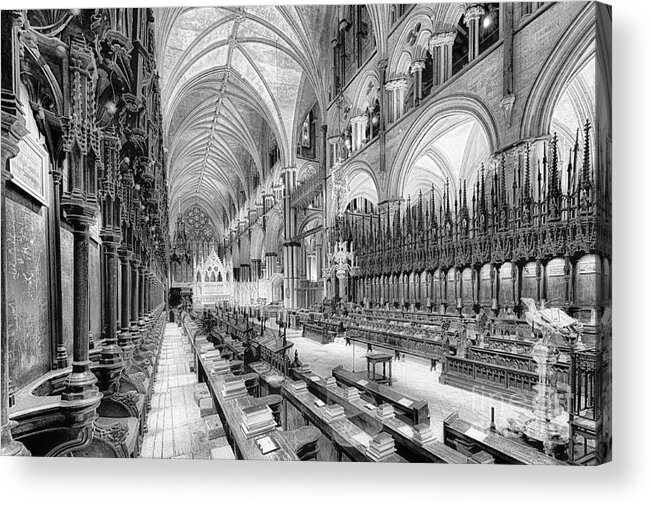 2012 Acrylic Print featuring the photograph Lincoln Cathedral the Choir I by Jack Torcello