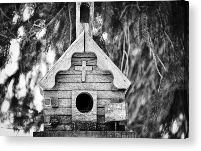 Bird Acrylic Print featuring the photograph Little Birdie Church by Christi Kraft