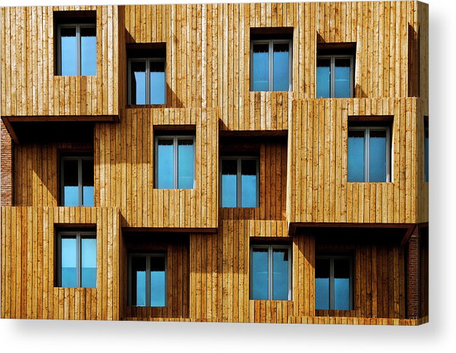 Cardiff Acrylic Print featuring the photograph Little Boxes by Linda Wride