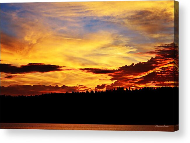 Christina Ochsner Acrylic Print featuring the photograph Little Grass Valley Sunset by Christina Ochsner