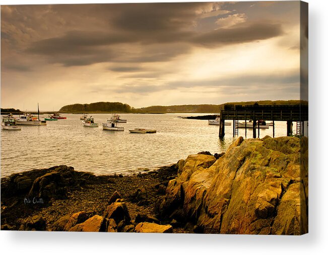 Atlantic Ocean Acrylic Print featuring the photograph Lobster Boats Cape Porpoise Maine by Bob Orsillo