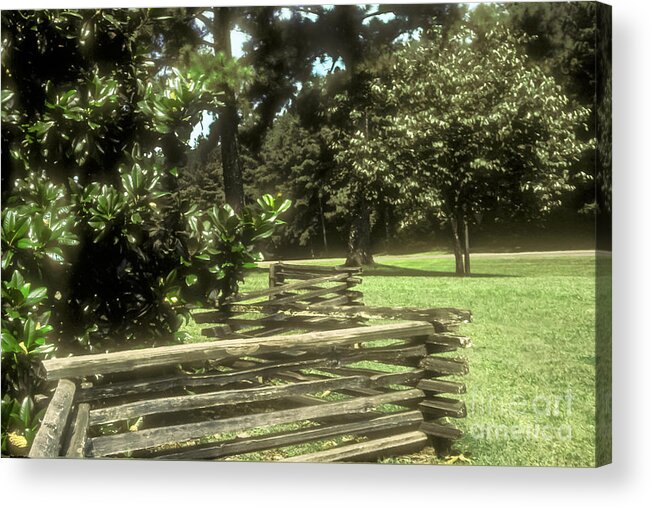 Natchez Trace Parkway Acrylic Print featuring the photograph Log Fencing by Bob Phillips