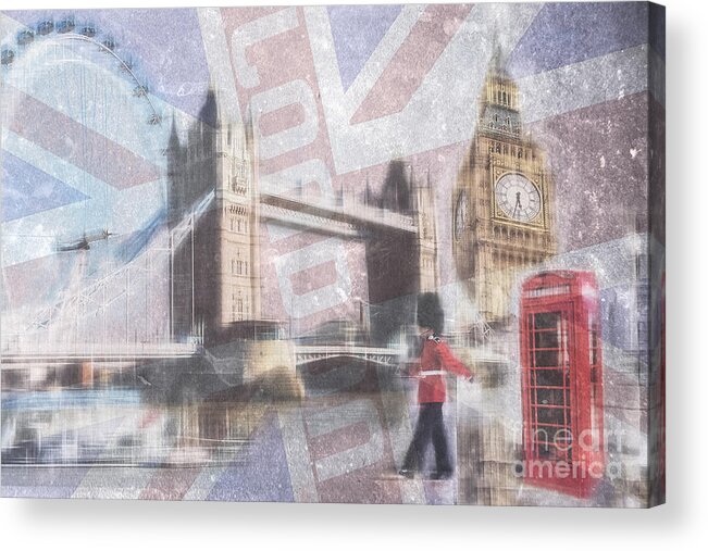 Great Britain Acrylic Print featuring the photograph London blue by Hannes Cmarits