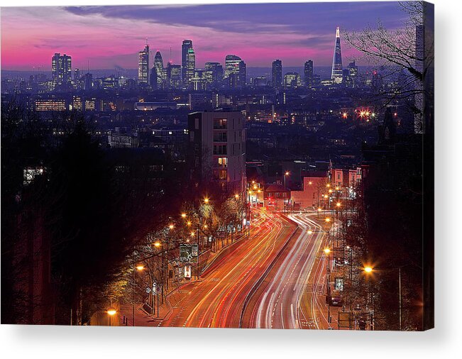 Outdoors Acrylic Print featuring the photograph London From The Hornsey Lane Bridge by By Andrea Pucci