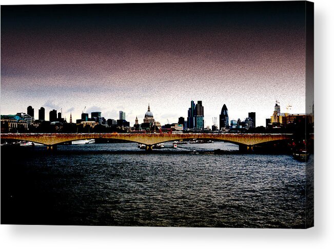London Acrylic Print featuring the photograph London over the Waterloo Bridge by RicardMN Photography
