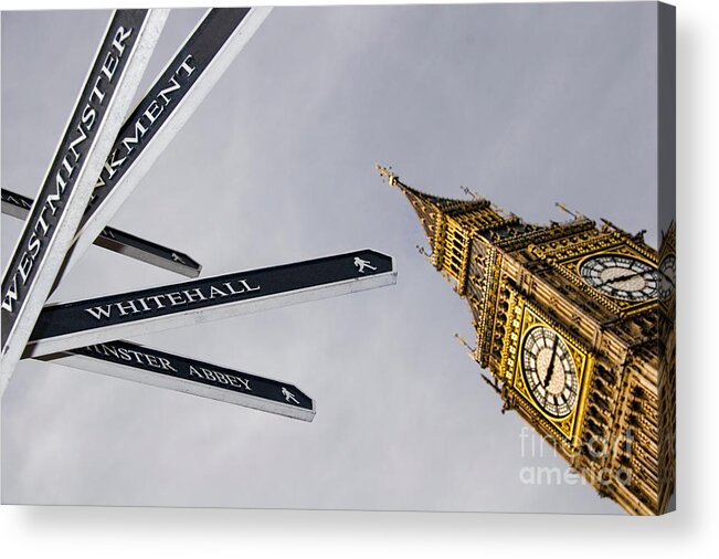 London Acrylic Print featuring the photograph London Street Signs by David Smith