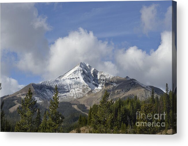 Landscapes Acrylic Print featuring the photograph Lone Mountain Peak by Wildlife Fine Art