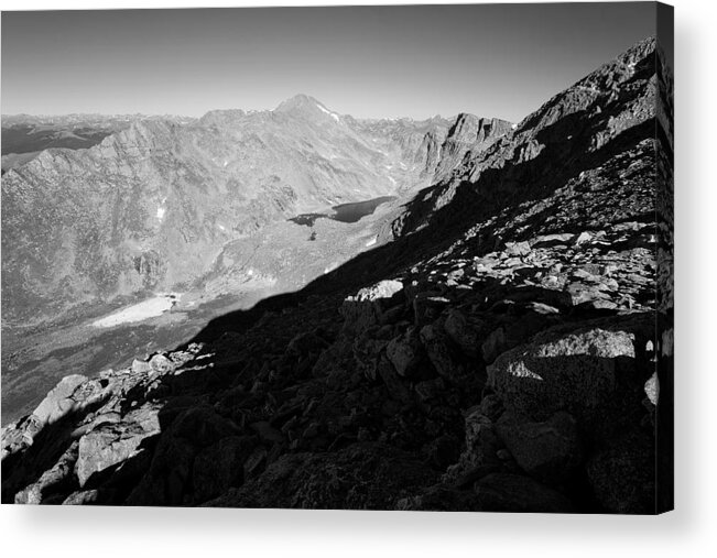 Mt. Evans Landscape Photograph Acrylic Print featuring the photograph Long Shadows by Jim Garrison
