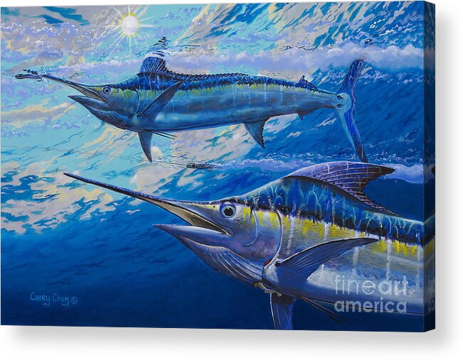 Marlin Acrylic Print featuring the painting Lookers Off0019 by Carey Chen