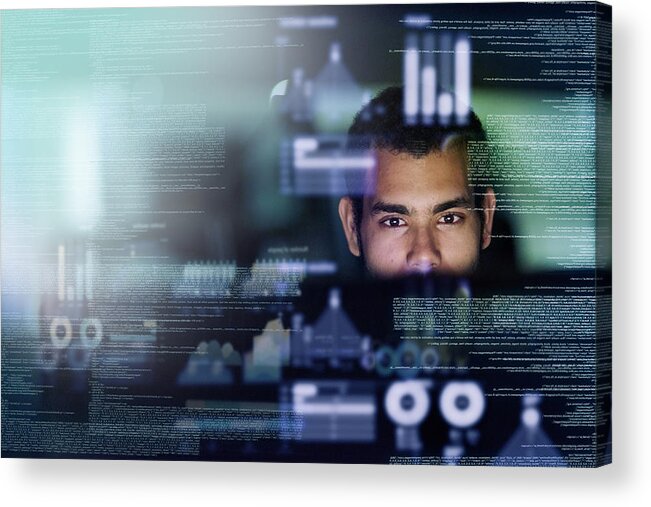 Expertise Acrylic Print featuring the photograph Looking through the source code by PeopleImages