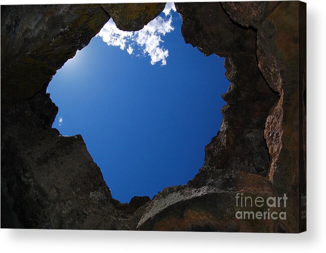 Lava Beds National Monument Acrylic Print featuring the photograph Looking Up 2 by Debra Thompson