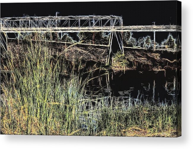 Rivers Acrylic Print featuring the photograph Los Angeles River / Crayola effect by Robert Butler