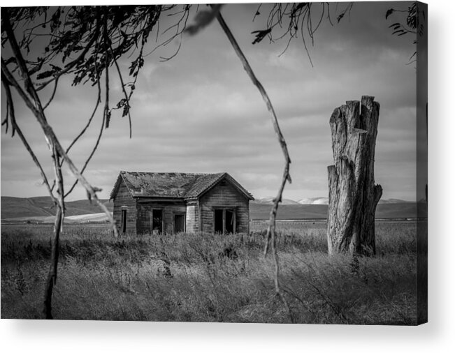 Landscape Acrylic Print featuring the photograph Lost time B/W by Bruce Bottomley