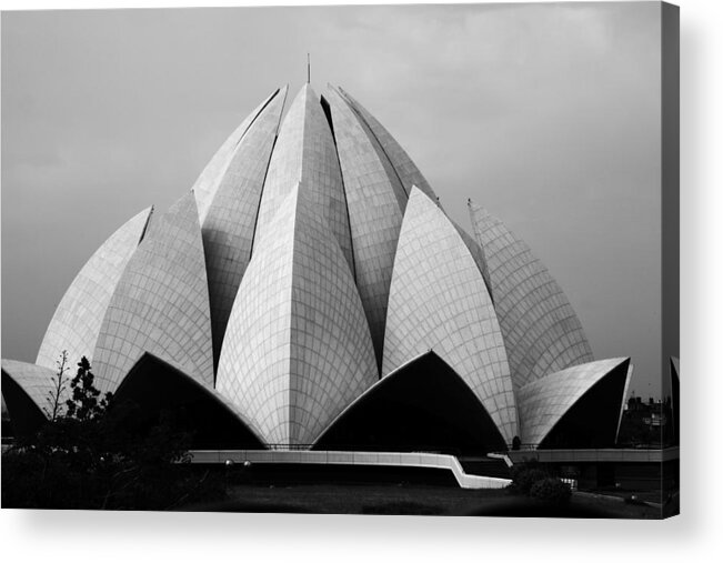 Architecture Acrylic Print featuring the photograph Lotus Temple - New Delhi - India by Aidan Moran