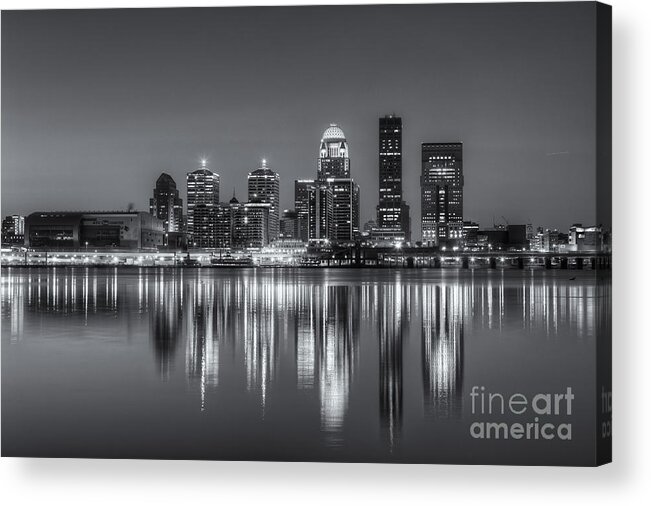 Louisville, Kentucky at Twilight Skyline Panoramic Art Print