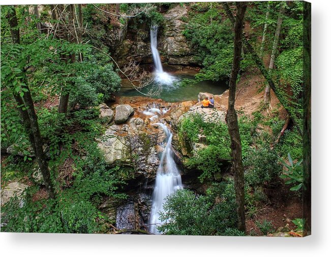 The Blue Hole Acrylic Print featuring the photograph Love at the Blue Hole by Chris Berrier