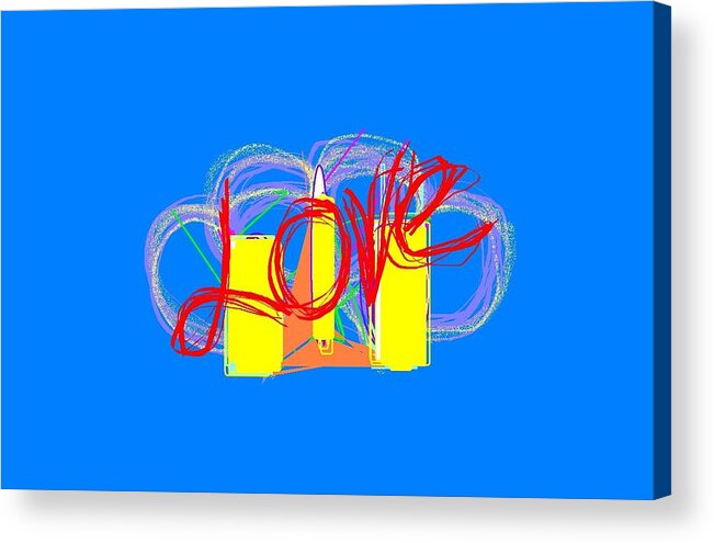 Love Acrylic Print featuring the digital art Love by Ingrid Van Amsterdam