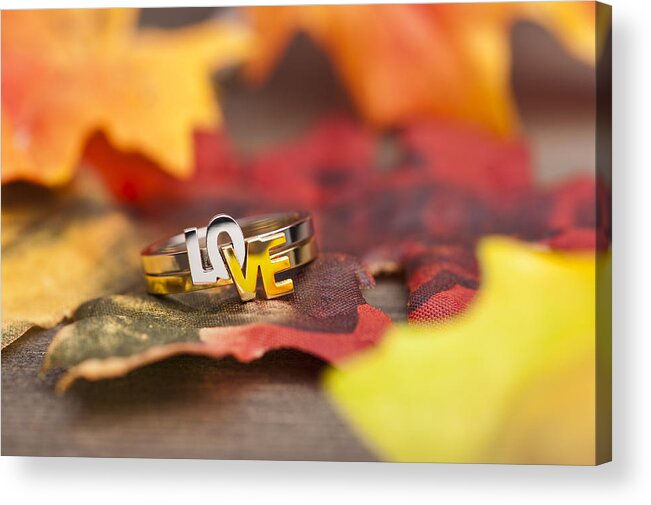 Wedding Reception Acrylic Print featuring the photograph LOVE ring by U Schade