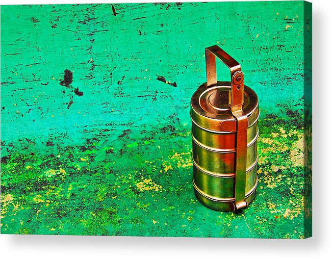 Green Acrylic Print featuring the photograph Lunch Box by Prakash Ghai