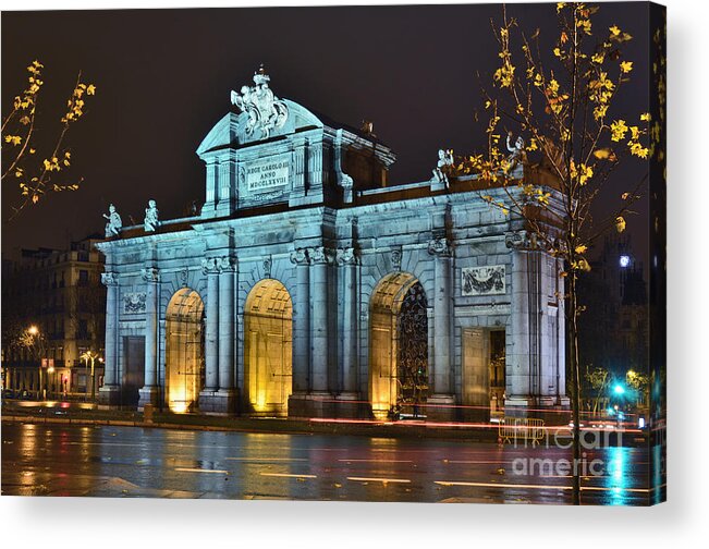 Madrid Acrylic Print featuring the photograph Madrid - Spain - Puerta de Alcala by Carlos Alkmin