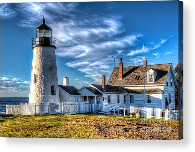 Maine Acrylic Print featuring the photograph Maine lighthouse by Izet Kapetanovic