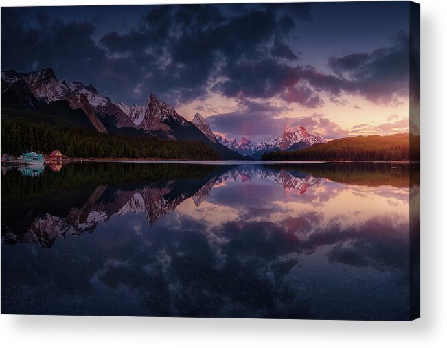 Canada Acrylic Print featuring the photograph Maligne Mountains by Juan Pablo De