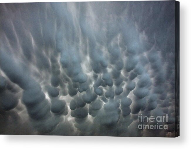 Cloud Acrylic Print featuring the photograph Mammatus Clouds by Tom Fleming