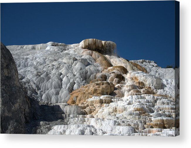 Blue Acrylic Print featuring the photograph Mammoth Hot Springs 2 by Frank Madia