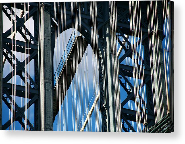 Brooklyn Acrylic Print featuring the photograph Manhattan Bridge Abstract by Keith Thomson
