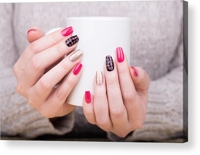 Cuticle Acrylic Print featuring the photograph Manicure by Flufi