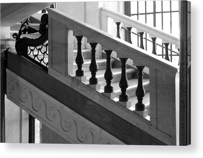 Marble Acrylic Print featuring the photograph Marble Stair by Brad Brizek