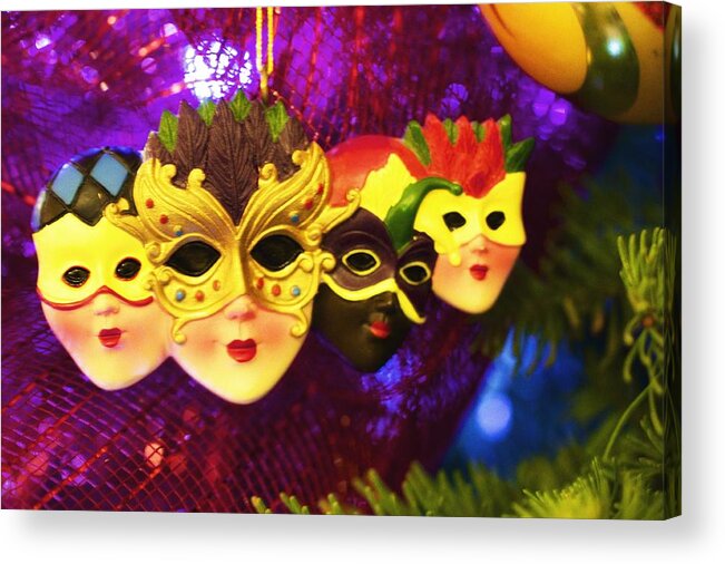 Mardi Gras Acrylic Print featuring the photograph Mardi Gras Christmas by Jade Moon 