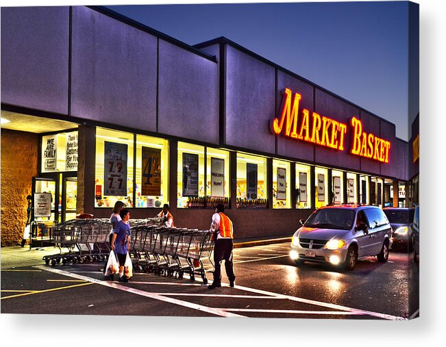 Market Basket Acrylic Print featuring the photograph Market Basket Somerville MA by Toby McGuire